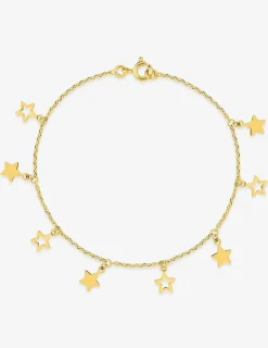 Bracelet acier doré avec pampilles étoiles SO OR