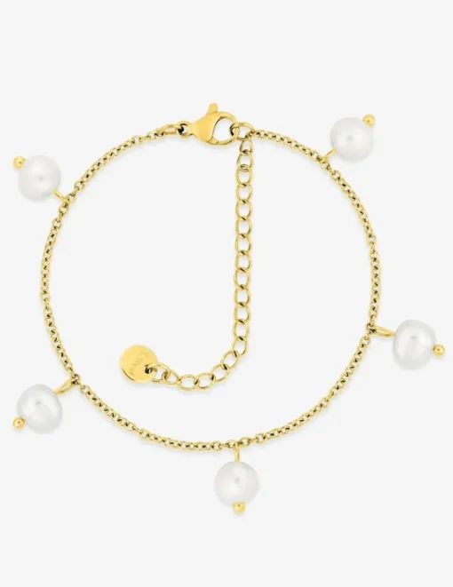 Bracelet acier doré et perles SO OR