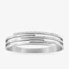 Bracelet acier doré jonc ouvrant avec cristaux synthétiques SO OR