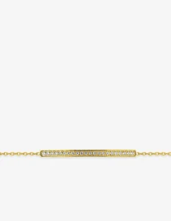 Bracelet acier doré ligne oxydes de zirconium SO OR