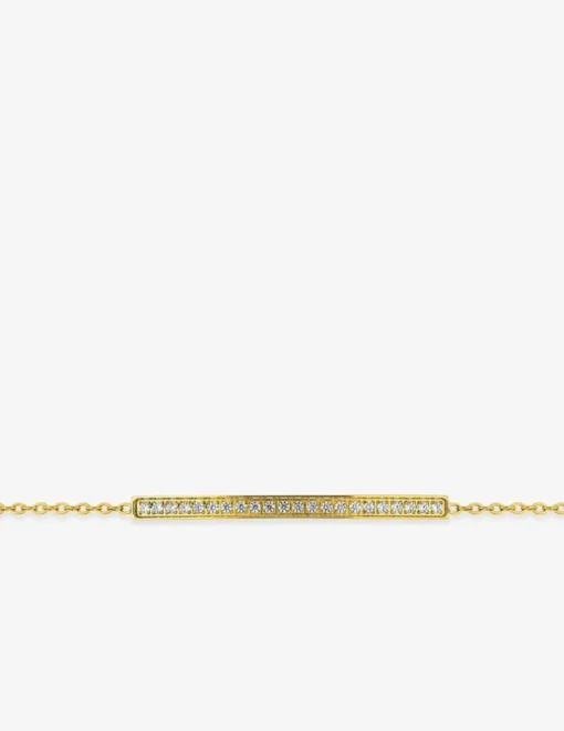 Bracelet acier doré ligne oxydes de zirconium SO OR