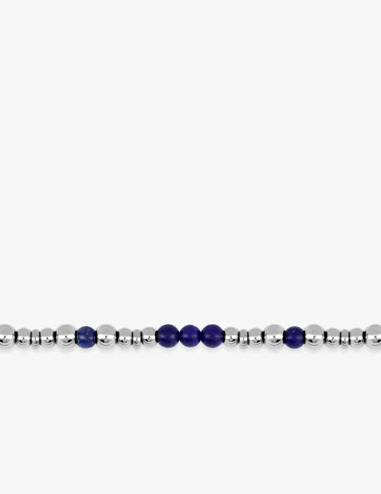 Bracelet acier et agate bleue SO OR