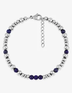 Bracelet acier et agate bleue SO OR