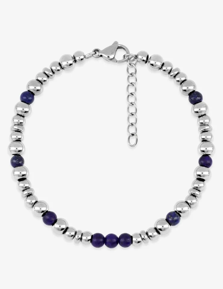 Bracelet acier et agate bleue SO OR