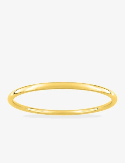 Bracelet acier jaune jonc massif rond SO OR