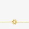 Bracelet acier jaune motif central soleil SO OR