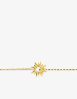 Bracelet acier jaune motif central soleil SO OR