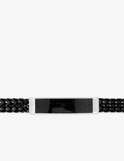 Bracelet acier noir tressé SO OR