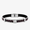 Bracelet acier rigide et cuir synthétique SO OR