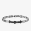 Bracelet acier trois câbles et ancre marine SO OR