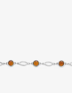 Bracelet ambre argent 925‰ rhodié SO OR
