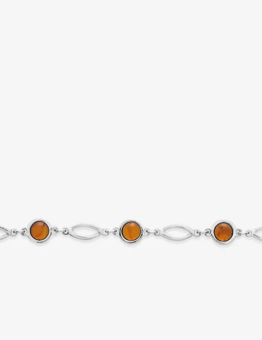 Bracelet ambre argent 925‰ rhodié SO OR