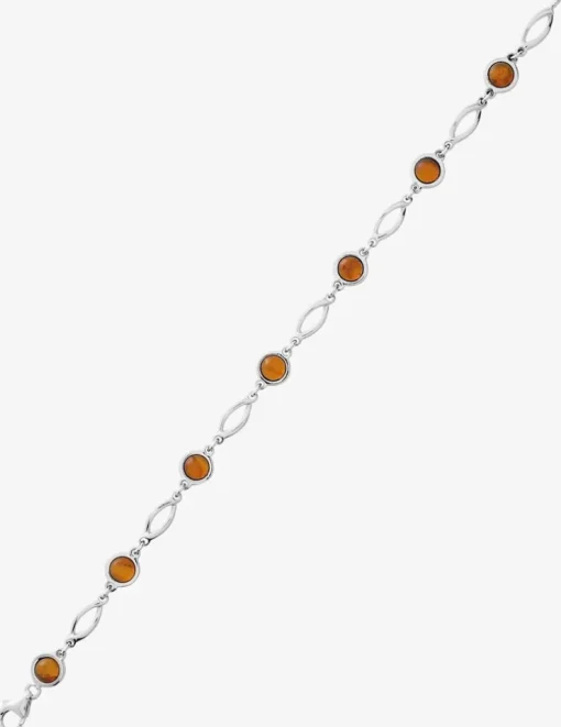 Bracelet ambre argent 925‰ rhodié SO OR