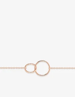Bracelet anneau 15 mm et anneau 10 mm plaqué or rose SO OR
