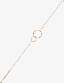 Bracelet anneau 15 mm et anneau 10 mm plaqué or rose SO OR