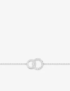 Bracelet anneaux entrelacés en argent 925 ‰ rhodié SO OR