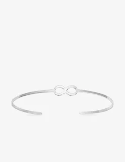 Bracelet argent 925 ‰ jonc ouvert motif infini SO OR