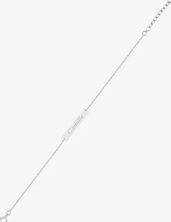 Bracelet argent 925 ‰ rhodié avec plaque à graver SO OR