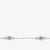 Bracelet argent 925 ‰ rhodié avec oxydes de zirconium verts et blancs SO OR