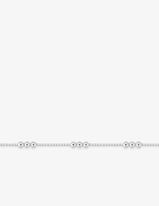 Bracelet argent 925 ‰ rhodié boules fixes SO OR