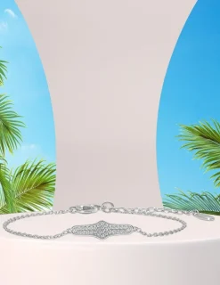 Bracelet argent 925 ‰ rhodié et oxydes de zirconium fantaisie SO OR