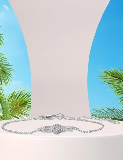 Bracelet argent 925 ‰ rhodié et oxydes de zirconium fantaisie SO OR