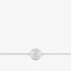 Bracelet argent 925 ‰ rhodié jeton rose SO OR