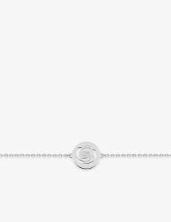 Bracelet argent 925 ‰ rhodié jeton rose SO OR