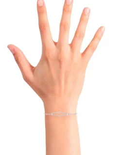 Bracelet argent 925 ‰ rhodié motif fantaisie tendance SO OR