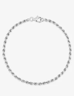 Bracelet argent 925 ‰ rhodié maille corde SO OR