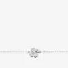 Bracelet argent 925 ‰ rhodié motif "fleur" SO OR
