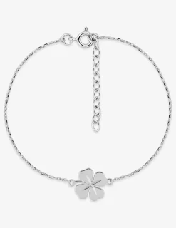 Bracelet argent 925 ‰ rhodié motif "fleur" SO OR