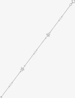 Bracelet argent 925 ‰ rhodié souple, étoiles et Oxydes de Zirconium SO OR