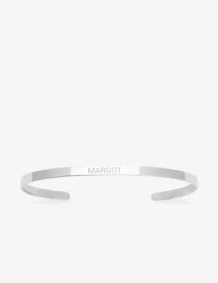 Bracelet argent 925‰ jonc plat ouvert à graver SO OR