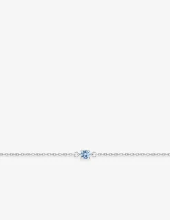 Bracelet argent 925‰ rhodié et oxyde de zirconium bleu serti griffes SO OR