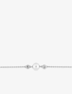 Bracelet argent 925‰ rhodié, perle 7 mm et oxydes de zirconium SO OR