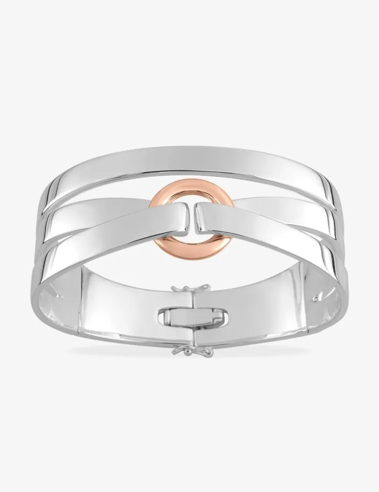 Bracelet bicolore argent 925 ‰, tout métal, fantaisie SO OR