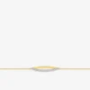 Bracelet bicolore en or 375‰ et oxyde de zirconium SO OR