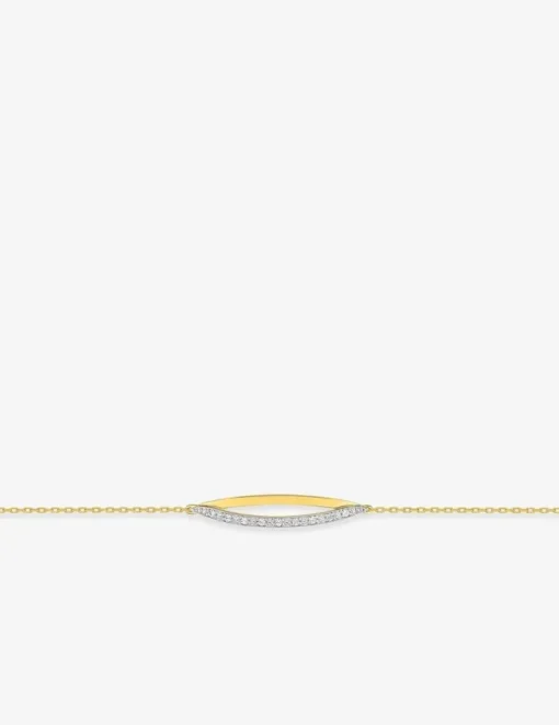 Bracelet bicolore en or 375‰ et oxyde de zirconium SO OR
