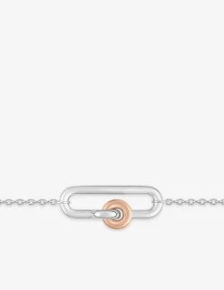 Bracelet bicolore maillon fantaisie argent 925 ‰ SO OR