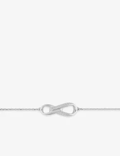 Bracelet boucles argent 925‰ rhodié et oxydes de zirconium SO OR
