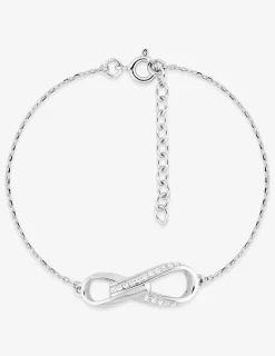 Bracelet boucles argent 925‰ rhodié et oxydes de zirconium SO OR