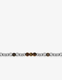 Bracelet boules acier et œil de tigre SO OR