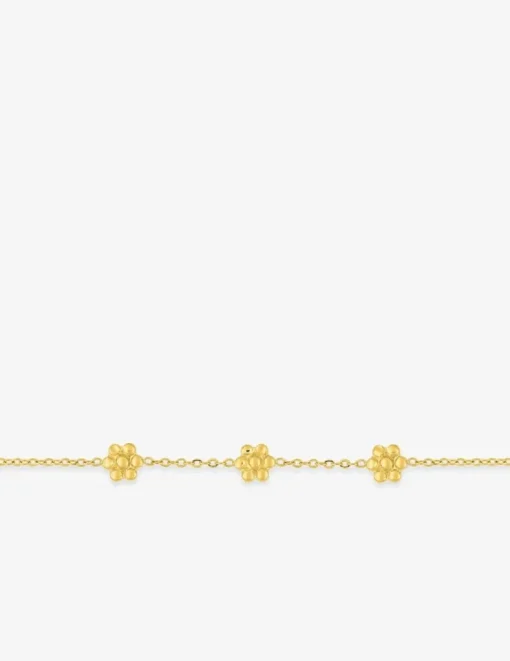 Bracelet Bracelet acier doré tendance avec motif fleurs SO OR
