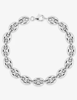 Bracelet Bracelet chaîne en argent 925‰ rhodié grain de café SO OR