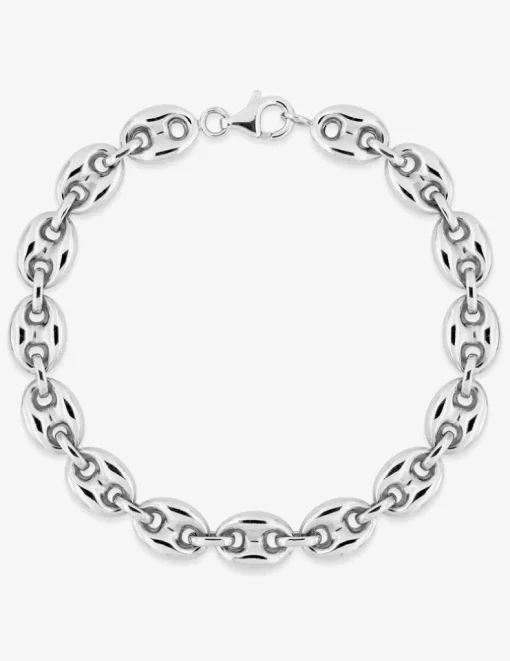 Bracelet Bracelet chaîne en argent 925‰ rhodié grain de café SO OR