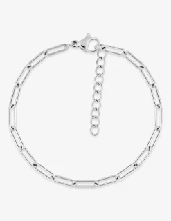 Bracelet Bracelet maille forçat rectangle 3 mm acier SO OR