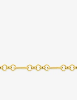 Bracelet Bracelet maille jaseron et maille rectangle acier doré SO OR