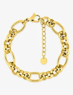 Bracelet Bracelet maille jaseron acier doré SO OR