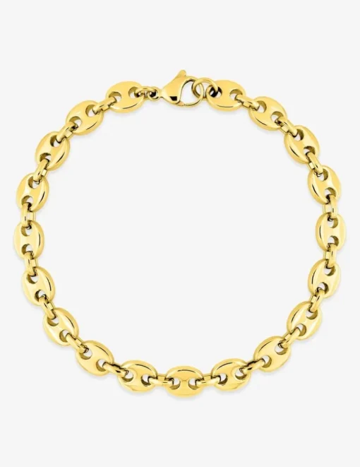 Bracelet Bracelet maille grain de café en acier doré SO OR